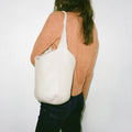 Reversible Shearling Bucket Bag Natural