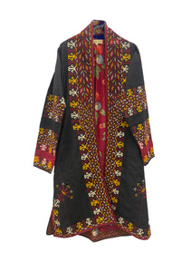 Turkmen Coat Black
