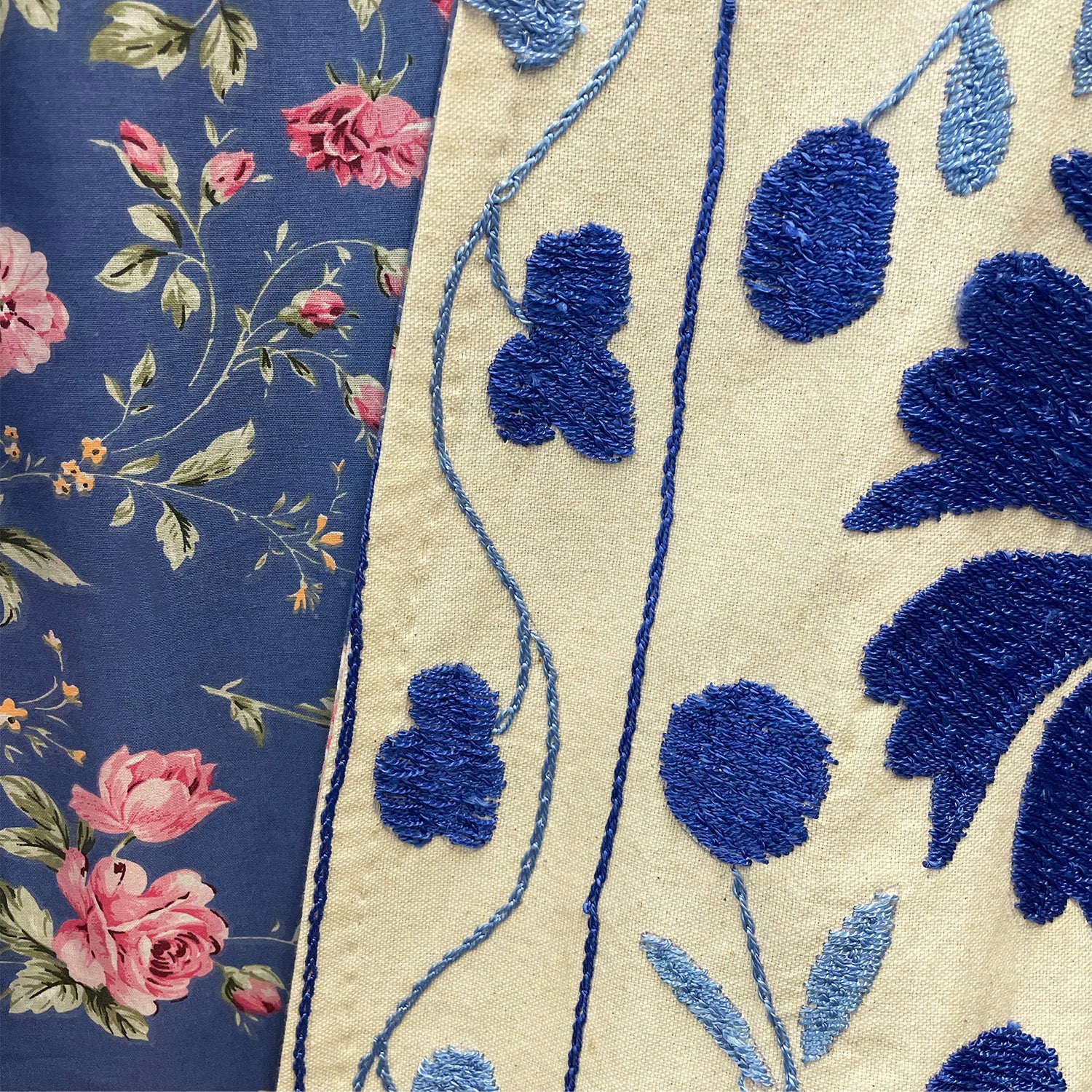 Uzbek Suzani Coat White with Blue II