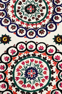 Uzbek Suzani Fabric Panel VI