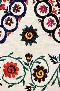 Uzbek Suzani Fabric Panel VI
