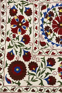 Uzbek Suzani Fabric Panel VIII