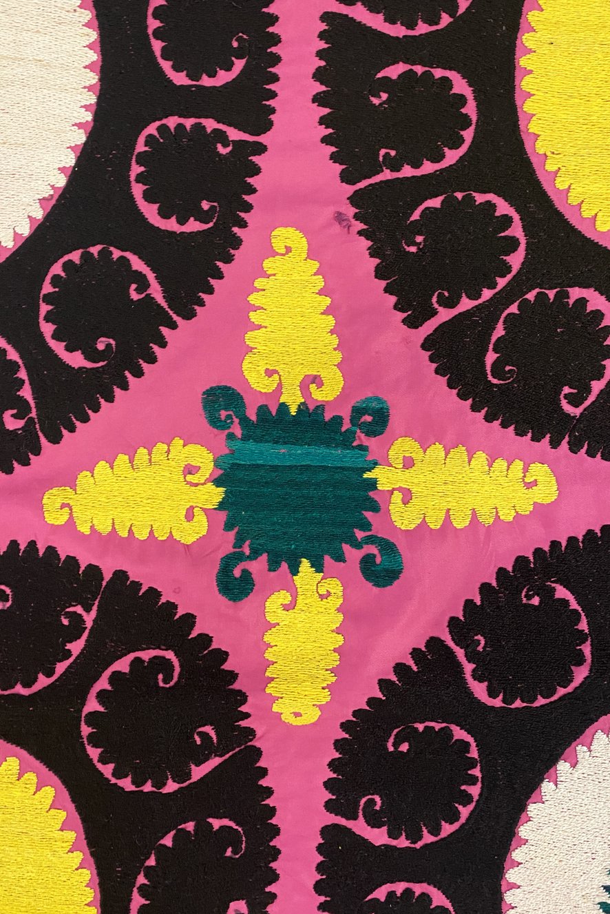 Uzbek Suzani Fabric Panel X