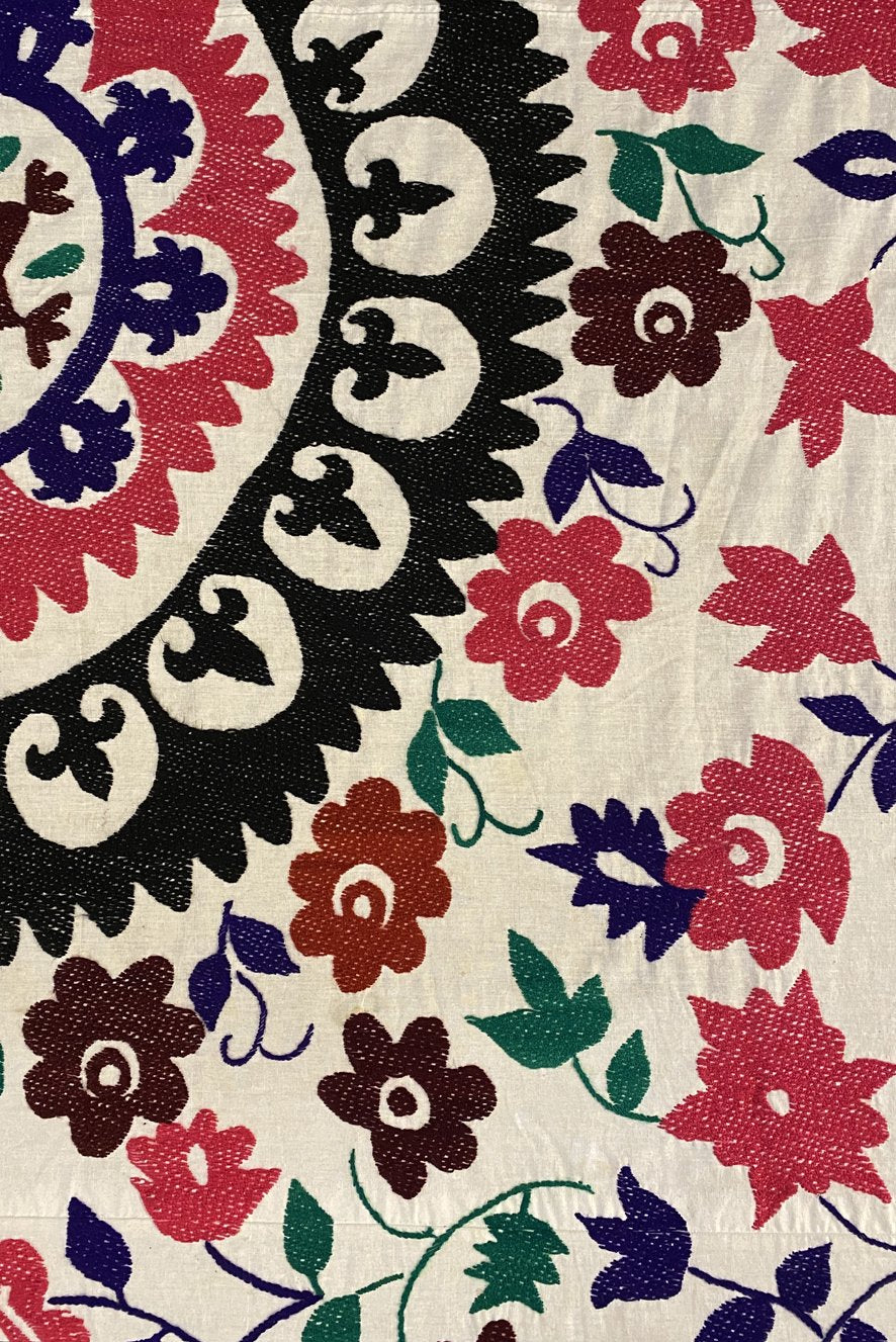 Uzbek Suzani Fabric Panel II