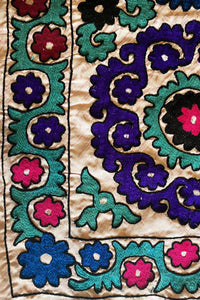 Uzbek Suzani Fabric Panel IV