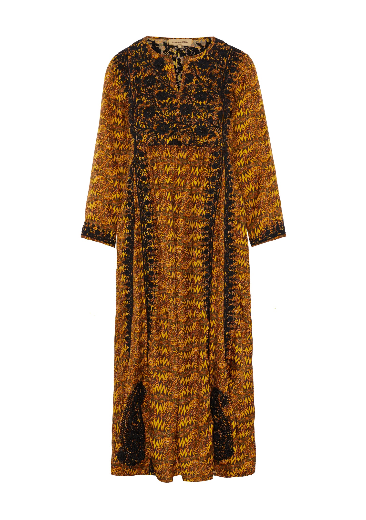 Silk Embroidered Dress Bengal Tiger